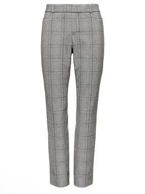 Banana Republic Sloan Skinny - Slim Fit Gray Plaid Women’s Dress Pants 14 Long